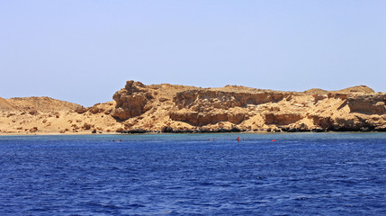 Naklejka premium Red sea seashore on Ras Mohamed territory
