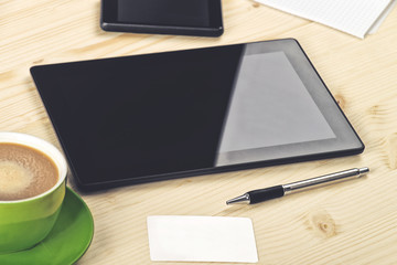 Business Analysis, Digital Tablet on Office Table