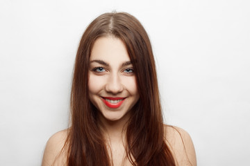 Beautiful brunette in the studio