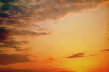 Sky background on sunset