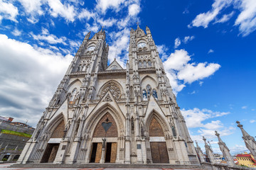 Fototapeta na wymiar Quito Basilica Facade