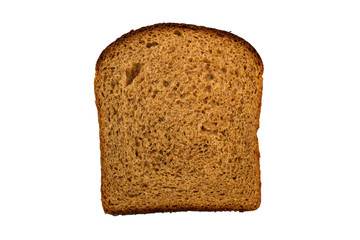 Slice of a potato rye bread, viewed from above