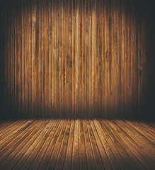 leerer Raum aus Holz.