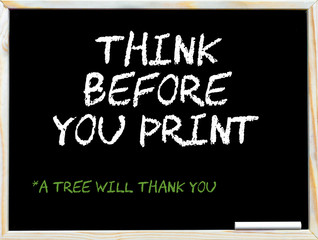 Think before you print
