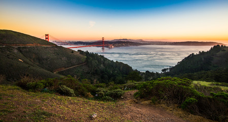 Golden Gate Bridge During Sunset