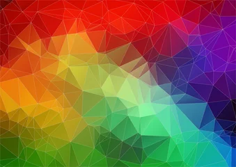 Poster Im Rahmen Multicolor bright abstract triangle image for web design © igor_shmel