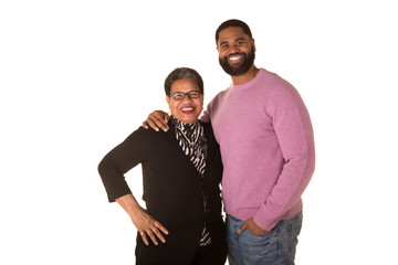 An older woman and her grown adult son