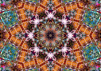 Ethnic pattern. Abstract kaleidoscope