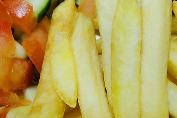 closeup french fries