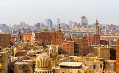 Tuinposter View of city center of Cairo - Egypt © Leonid Andronov