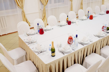 Banquet facilities table setting