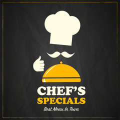 Restaurant menu retro flyer design