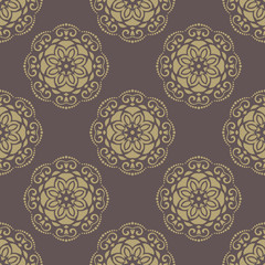 Damask Seamless  Pattern. Orient Background