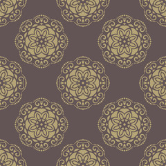 Damask Seamless  Pattern. Orient Background