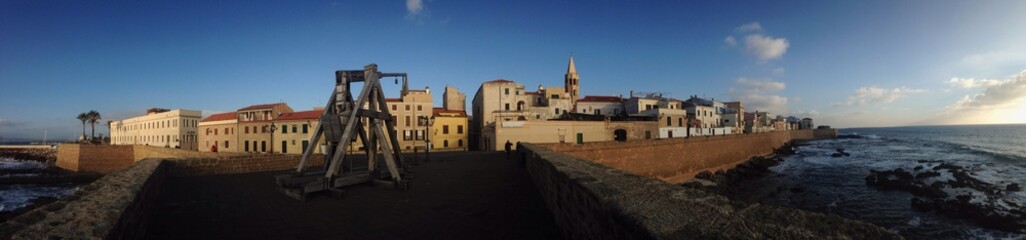 alghero waterfront, sardinia, italy