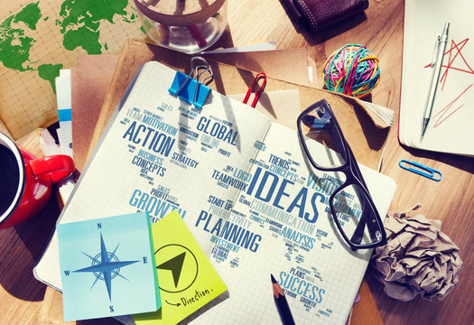 Businessman Planning Notepad Vision Creativity Ideas Concept