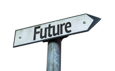 Future sign isolated on white background