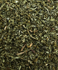 Dried tea leaves background