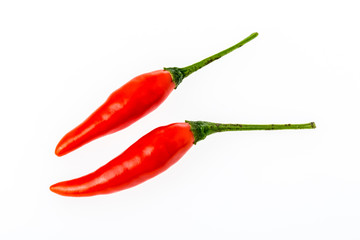 chilli on white background