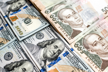 Ukrainian and American money