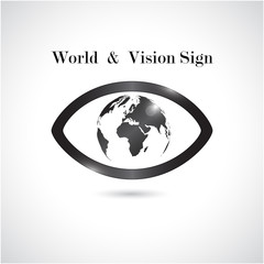Global vision sign,eye icon,search symbol,business concept