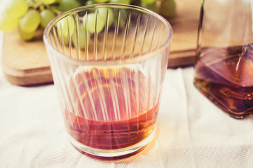 Whiskey and grapes
