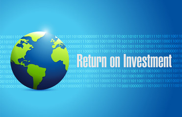 return on investment globe illustration design