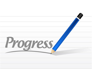 progress message sign illustration design
