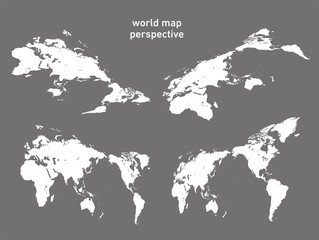 世界地図・パース　- world map -