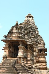 Khajuraho temples and their erotic sculptures, India