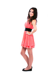 Young woman isolated on white