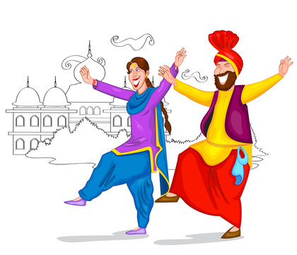 Dancing Punjabi Couple