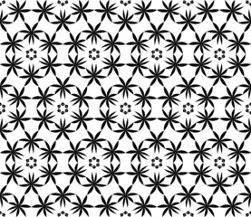 Fototapeta premium Black and white seamless pattern, abstract background.