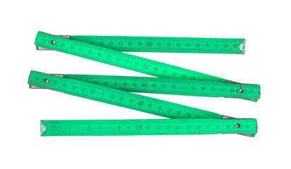 Carpenter's rule with centimeters numbers, isolated over white