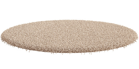 Round carpet isolated on white background - 76880235