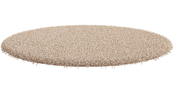 Round carpet isolated on white background