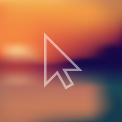cursor icon on blurred background
