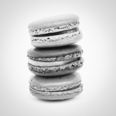 Fototapeta na wymiar black and white Sweet french macarons