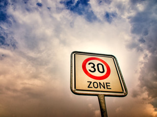 30 zone sign  (5), speed limit