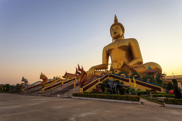 Big golden buddha statue in Thailand