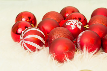 Christmas balls, toys on the Christmas tree