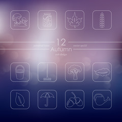 Set of autumn icons