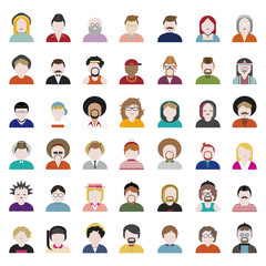 People Diversity Portrait Design Characters Avatar Vector