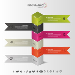 Modern infographics. Timeline template vector