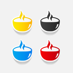 realistic design element: dish