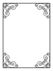 forged openwork metal abstract black frame