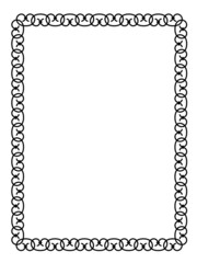 forged openwork metal abstract black frame