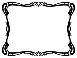 art nouveau black ornamental decorative frame