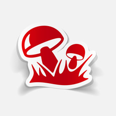 realistic design element: mushrooms