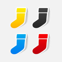 realistic design element: christmas sock